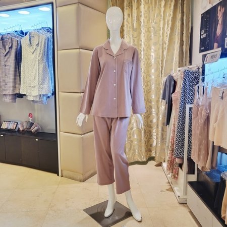 고급 면 실크 여성 파자마세트