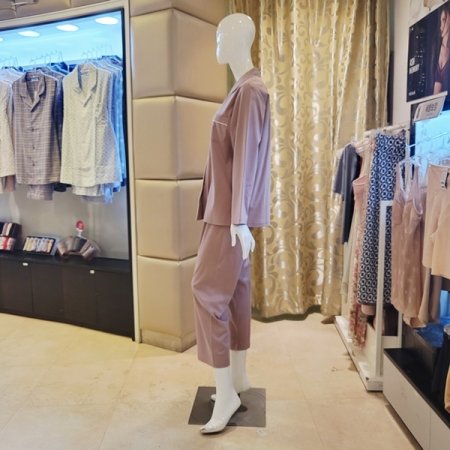 고급 면 실크 여성 파자마세트