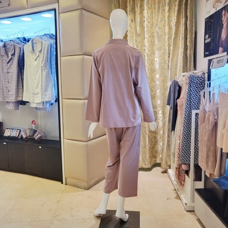 고급 면 실크 여성 파자마세트