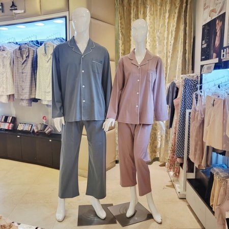고급 면 실크 커플 파자마세트