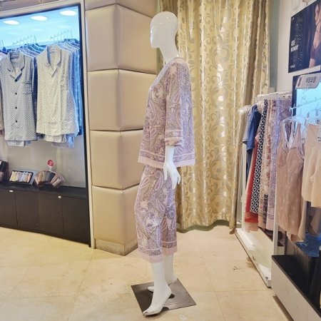 여성 페이즐리나염 홈웨어 상하세트