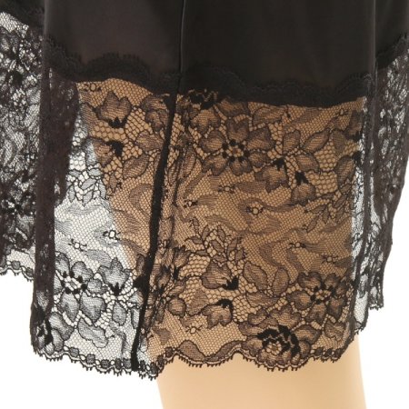 어깨 런닝형 레이스 풀슬립 BK