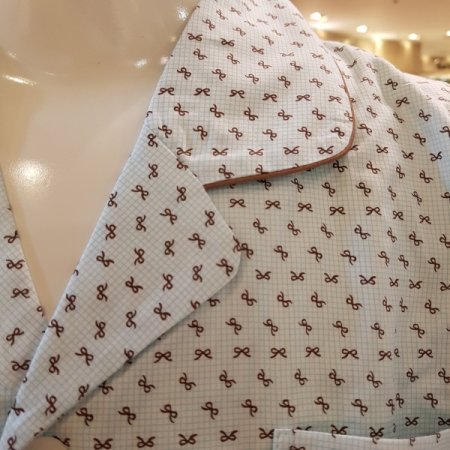 면70수 리본프린트 남성잠옷