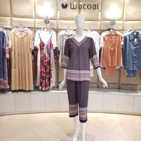 7부소매 브이넥 이지웨어상하세트 WI