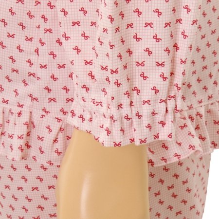 포켓 리본프린트 여성잠옷 RD