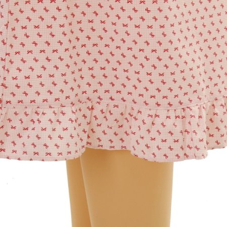 면70수 리본프린트 원피스잠옷 RD