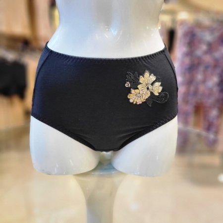 꽃포인트 면라이오셀 팬티 BK