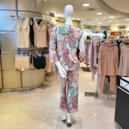 폴리 페이즐리나염 이지웨어상하