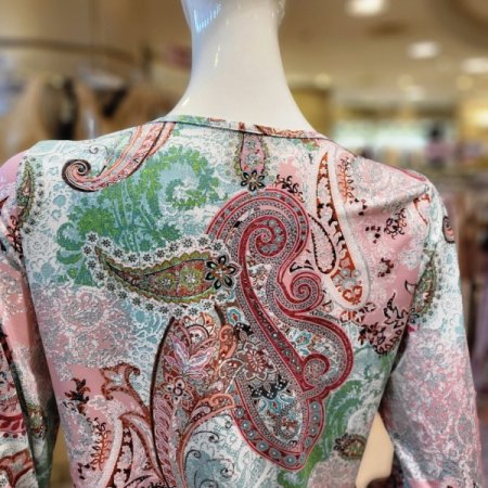 폴리 페이즐리나염 이지웨어상하