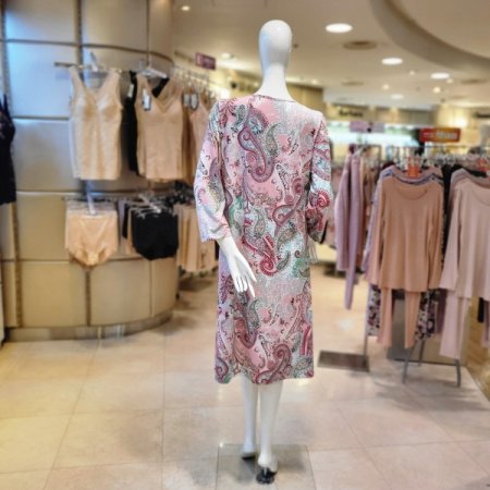 폴리 페이즐리나염 이지웨어 원피스