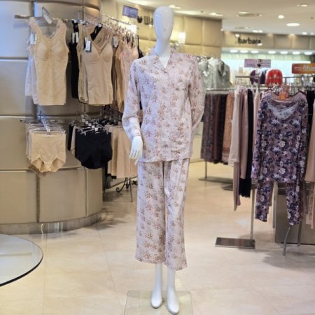 샤무즈 쉬폰 꽃나염 여성잠옷