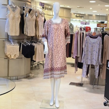 스퀘어넥 7부소매 이지웨어 원피스