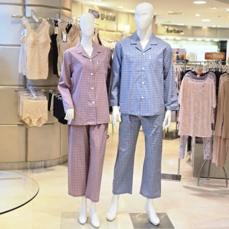 남여 커플 면200수 샬루트 잠옷