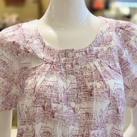 풍경프린트 원피스잠옷