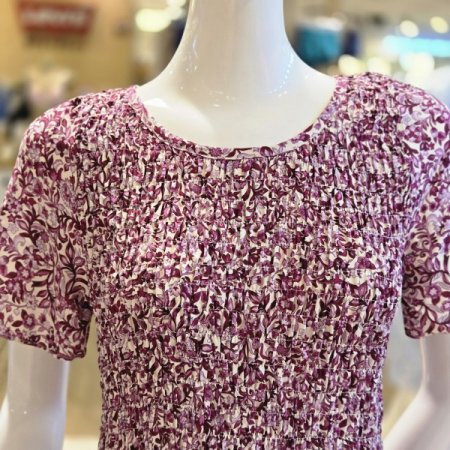 꽃나염 스모킹 원피스 이지웨어