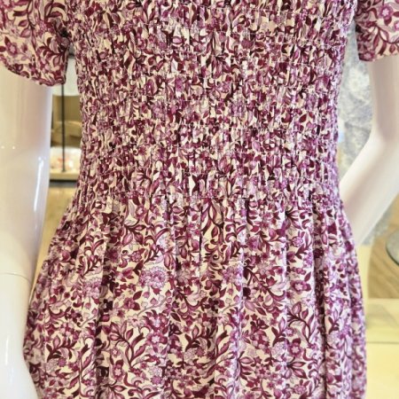 꽃나염 스모킹 원피스 이지웨어