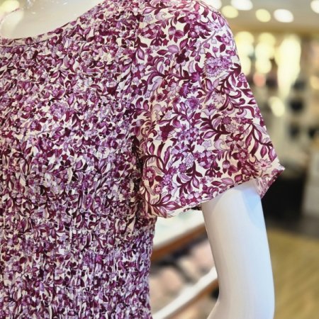 꽃나염 스모킹 원피스 이지웨어