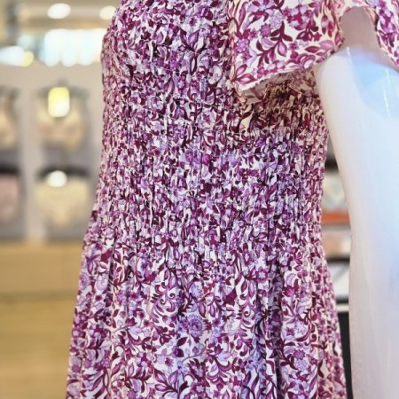 꽃나염 스모킹 원피스 이지웨어