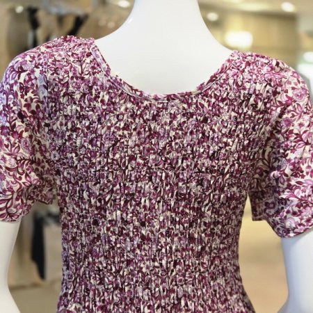 꽃나염 스모킹 원피스 이지웨어