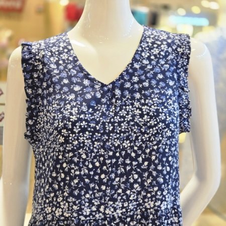 민소매 셔링 원피스 이지웨어