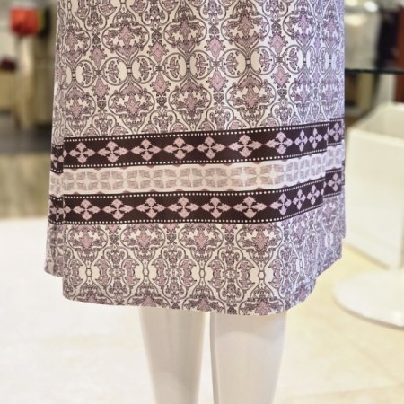 브이넥보더나염 이지웨어 원피스