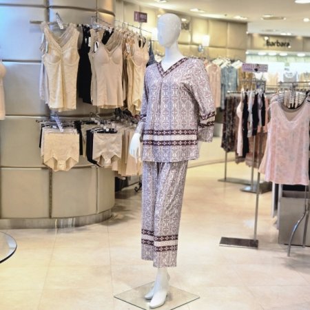 브이넥보더나염 이지웨어 상하