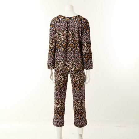 블랙바탕 잔꽃나염 이지웨어상하