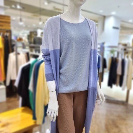 3도그라데이션미디가디건2color