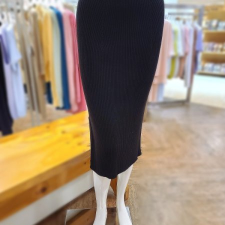 코튼캐시슬릿포인트립스커트2color