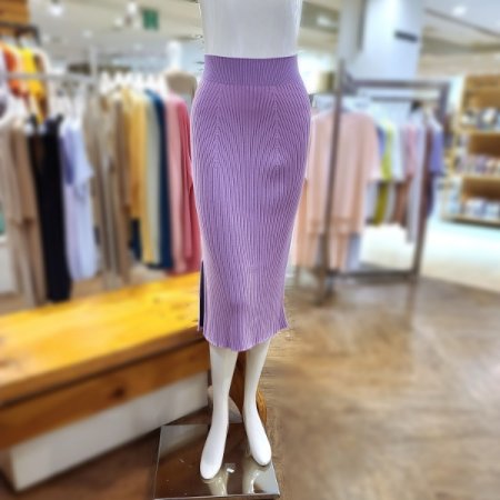 코튼캐시슬릿포인트립스커트2color