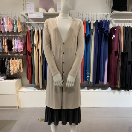 모달 트임 미디 가디건