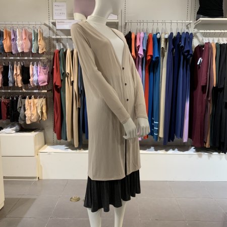 모달 트임 미디 가디건