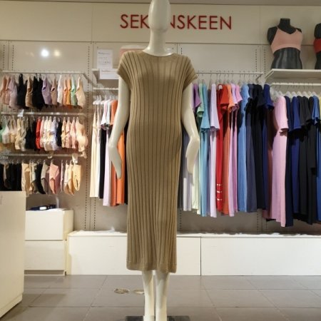 립조직 슬리브리스 원피스