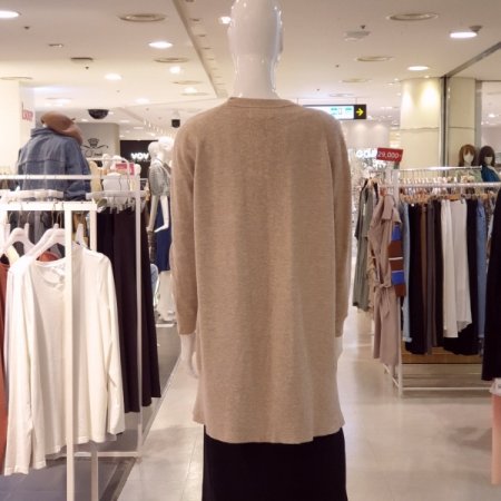 에코스킨 홀가먼트 베이직 미디 가디건