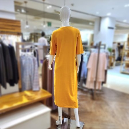 수피마코튼슬릿포인트드레스3color