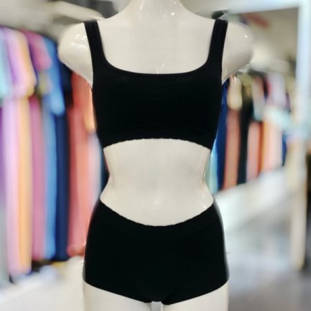 모달 밴드포인트 스퀘어넥 브라팬티세트