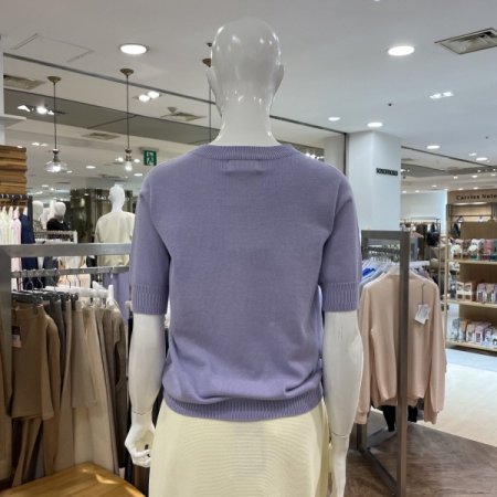 오가닉 코튼실크 5부 크루넥 풀오버