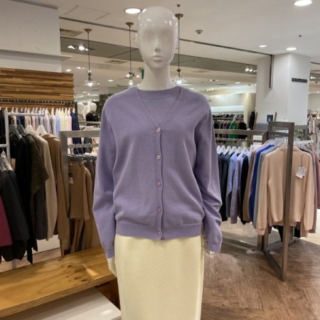 오가닉 코튼실크 베이직 버튼 가디건