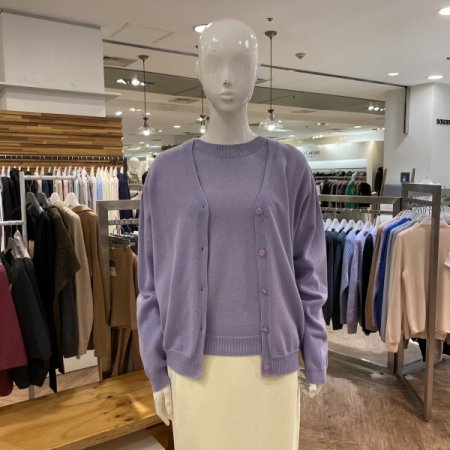 오가닉 코튼실크 풀오버 가디건 세트