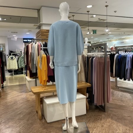 에어니트 7부 티셔츠 스커트 세트