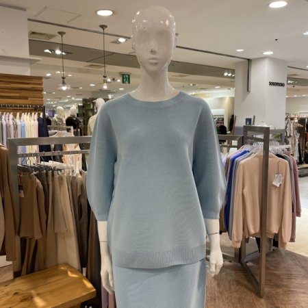 에어니트 7부 티셔츠 스커트 세트