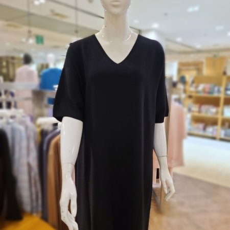 에어니트하프슬리브드레스5color