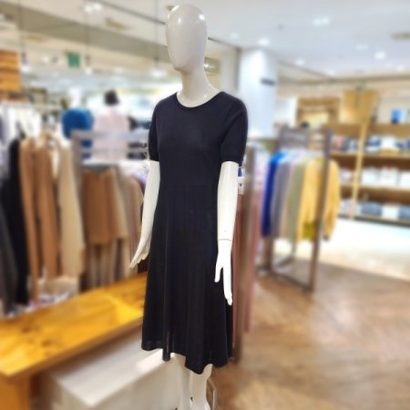 하프슬리브플레어롱원피스2color