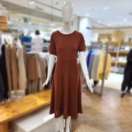 하프슬리브플레어롱원피스2color