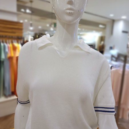 핀스트라이프니트티셔츠2color