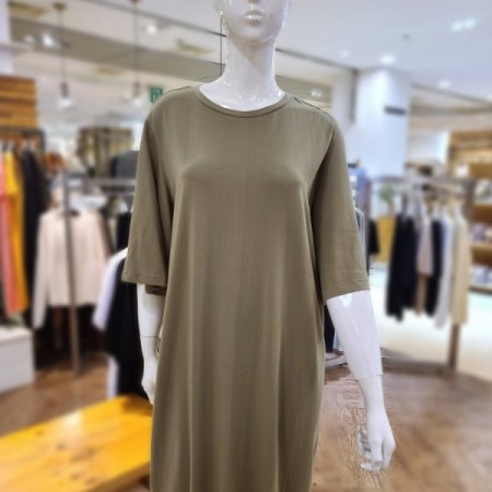 모달플레어5부소매롱원피스3color