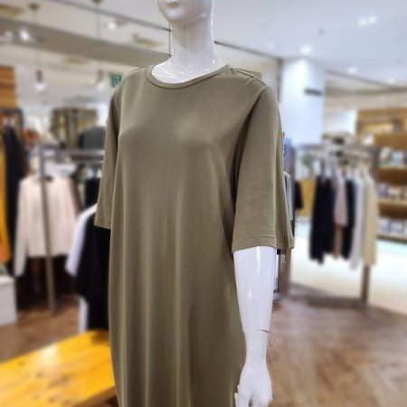 모달플레어5부소매롱원피스3color