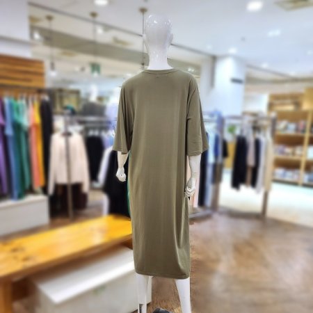 모달플레어5부소매롱원피스3color