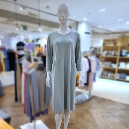 모달혼방7부미디원피스8color