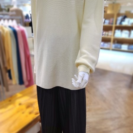 실크코튼브이넥롱니트티셔츠2color